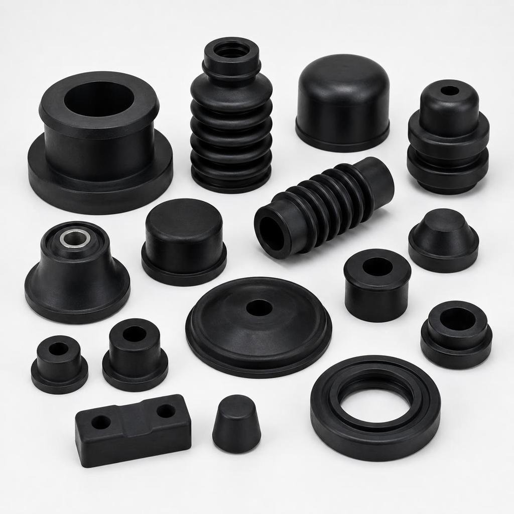 Moulded and rubber-to-metal parts